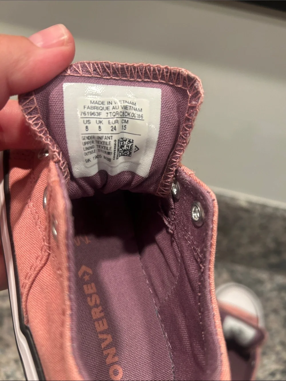 Converse Kids High-Top Sneakers in Dusty Rose size 8 (toddler)